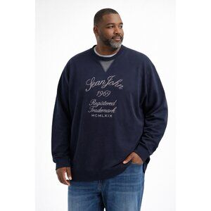 SEAN JOHN sweatshirt pullover blue 3XB big tall crewneck hip hop rap 90s Y2K